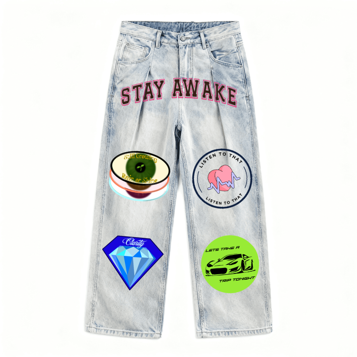 “See The Signs” Baggy Jeans